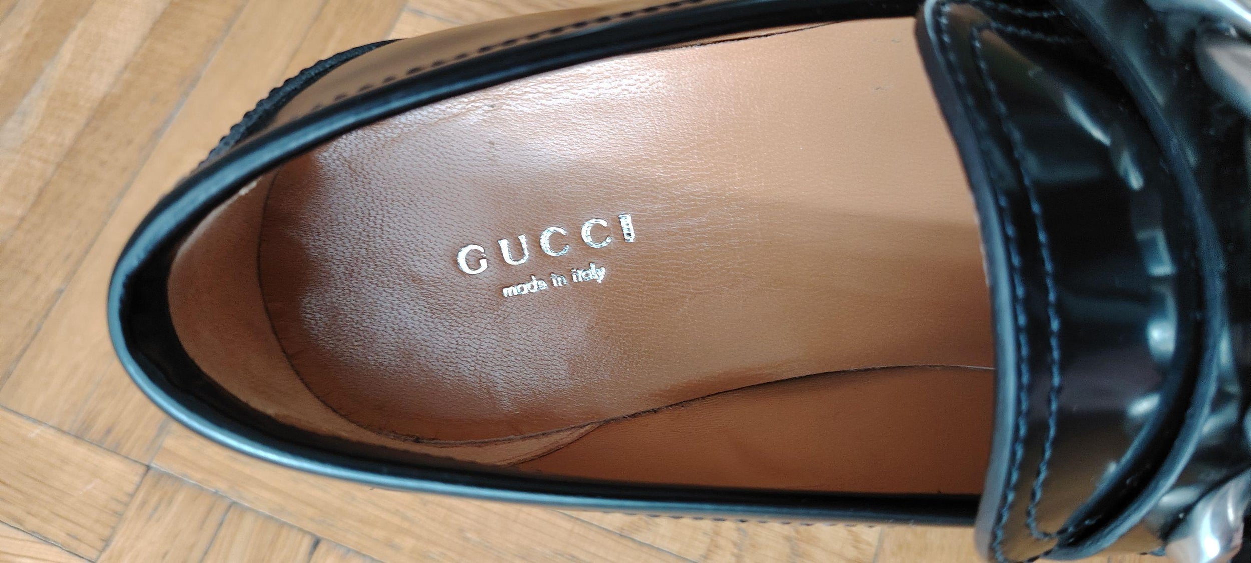 Gucci Black Leather Loafers