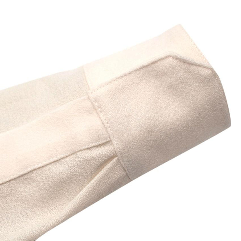 Baja East Cream Wool-Crepe Point Collar Blouse