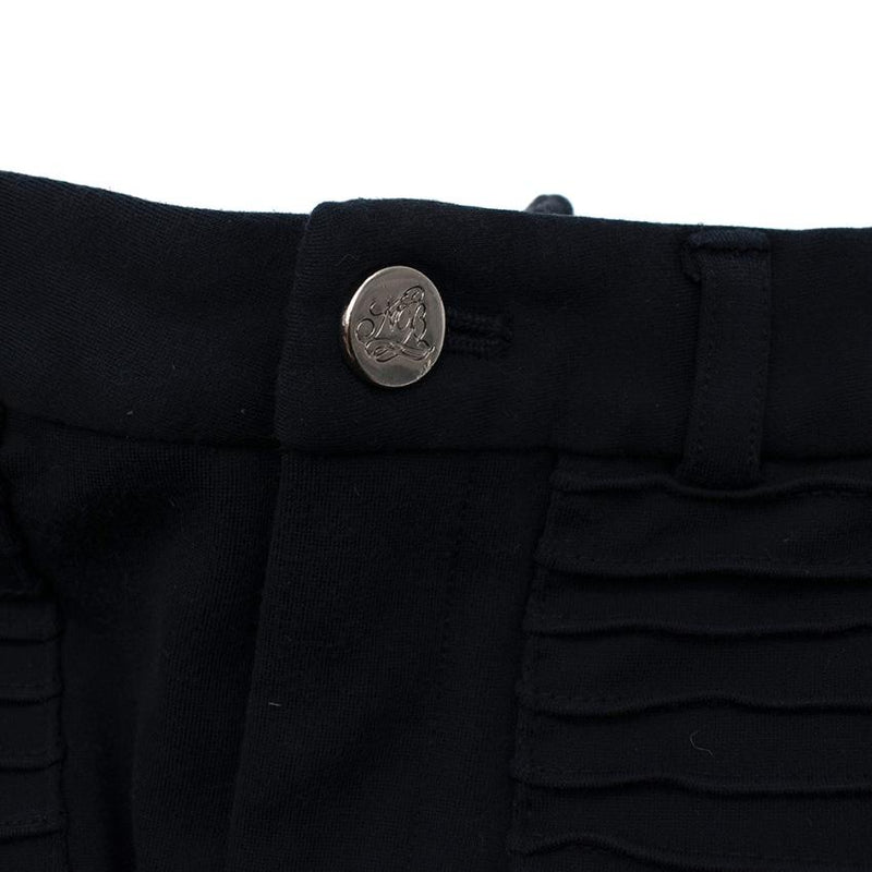 Nicholas & Bears Navy Jersey Trousers with Pleats