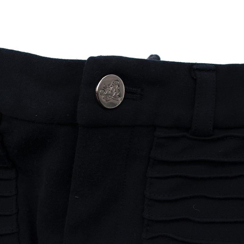Nicholas & Bears Navy Jersey Trousers with Pleats