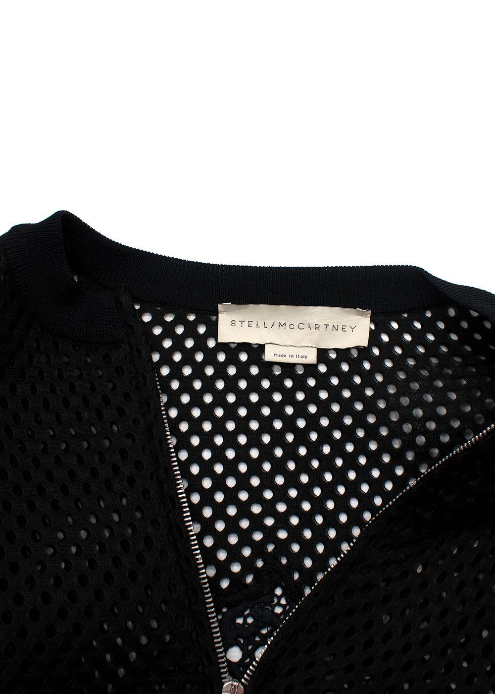 Stella McCartney Black Mesh Bomber Jacket