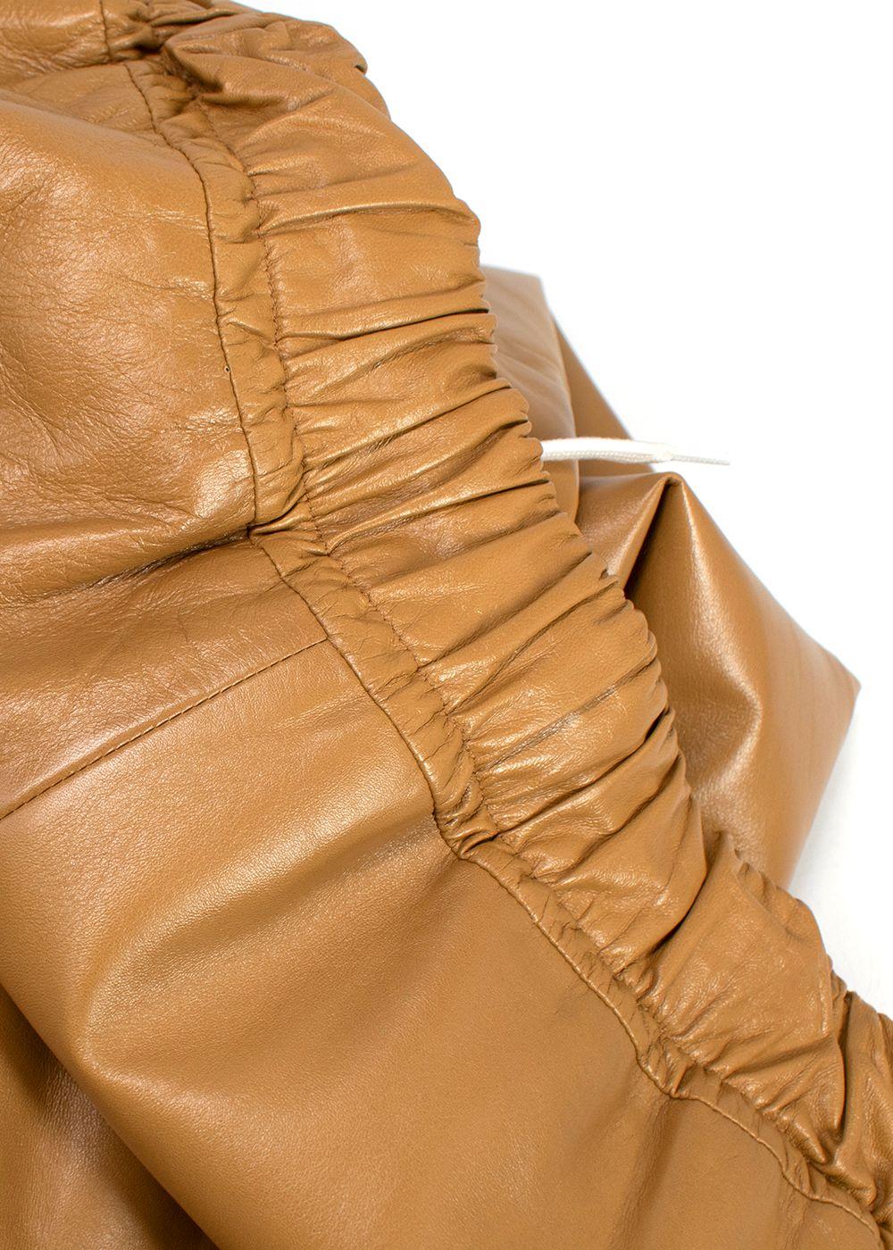 Givenchy Tan Lambskin Leather Trousers