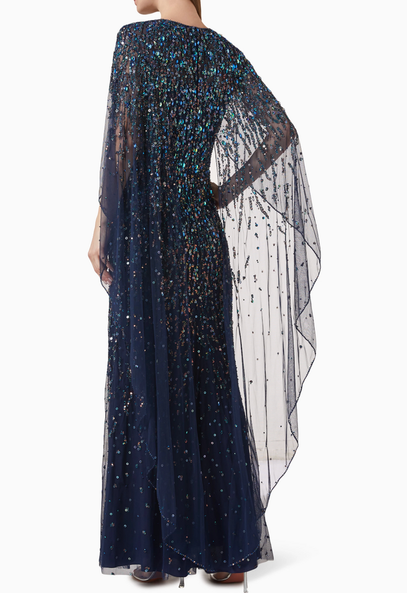 Jenny Packham Delphine Sequin-Embellished Gown Dress