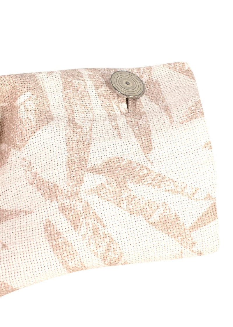 Giorgio Armani Beige Palm Print Gauze Blazer