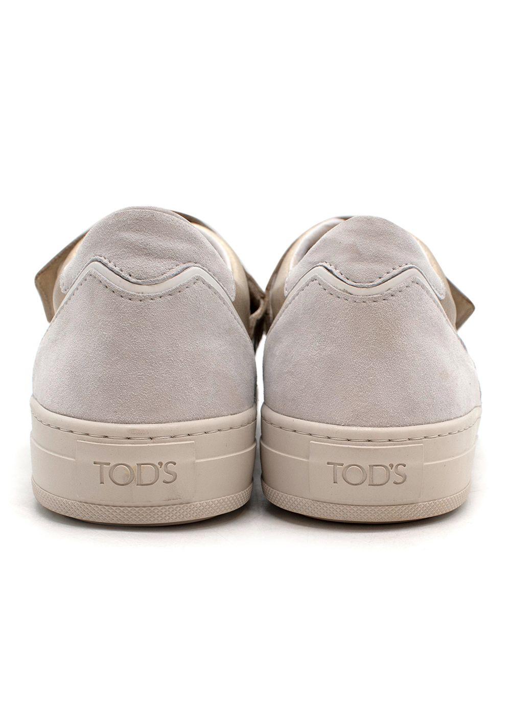 Tod's White And Gold Trainers