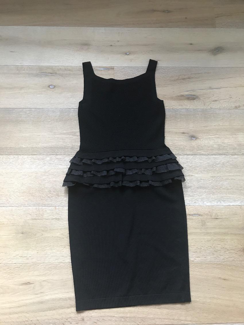 D Exterior Black Ruffle Dress