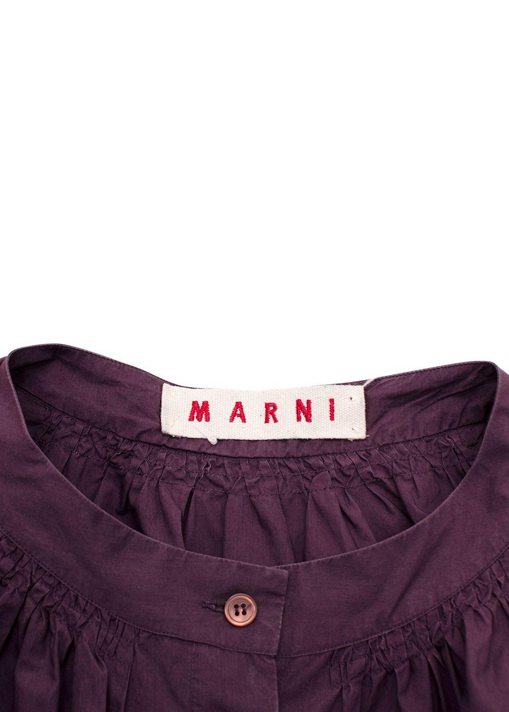 Marni Plum Cotton Blouse