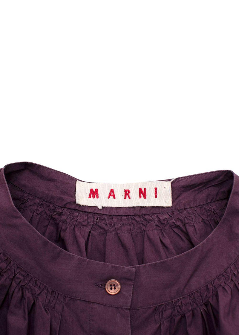 Marni Plum Cotton Blouse
