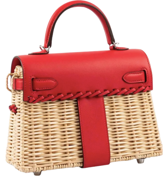 Hermès Kelly 20 Picnic Swift & Osier Rouge De Coeur