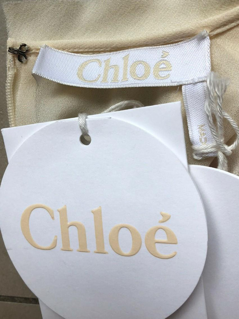Chloe Crystal-embellished silk-crepe blouse