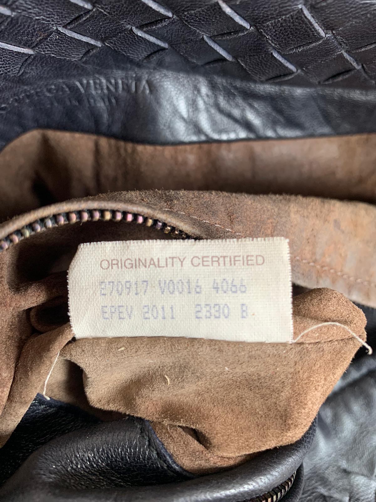 Bottega Veneta Blue Intrecciato Leather Shoulder Bag