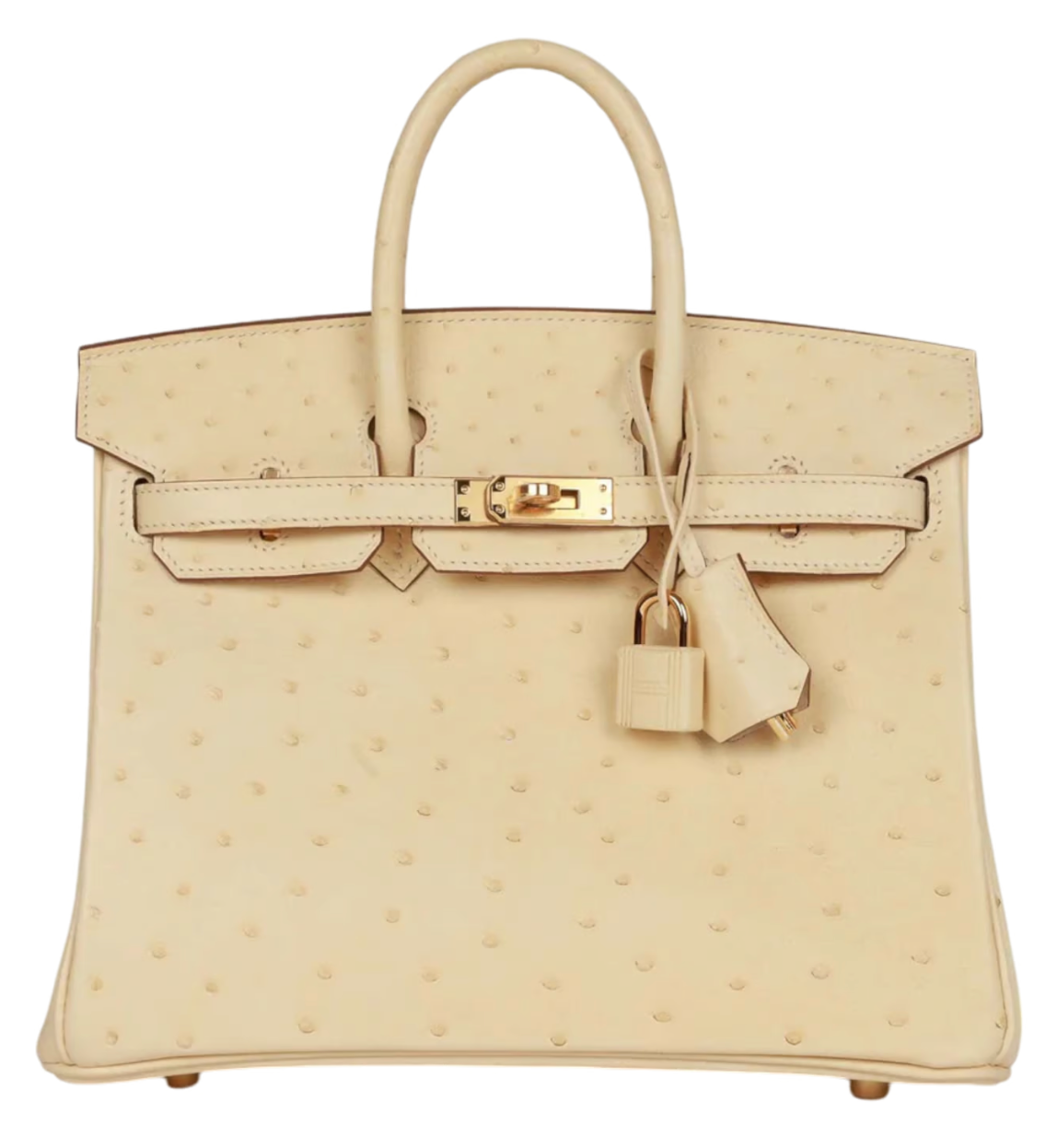 Hermès Birkin 25 Autruche Vanille Gold Hardware