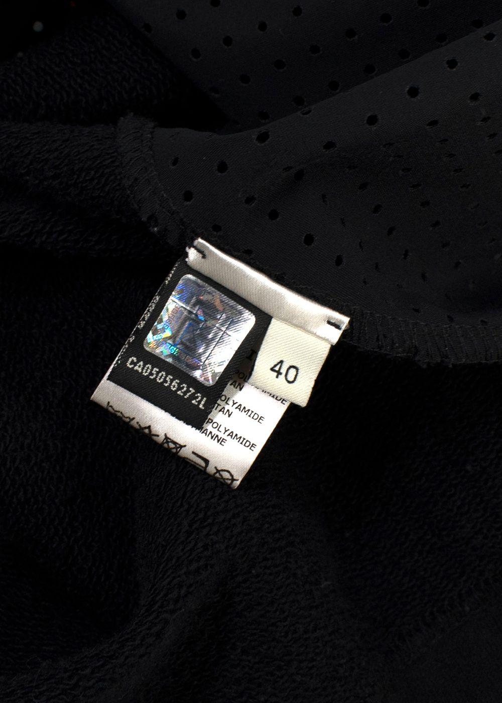 Fendi Black Karlito Perforated T-Shirt