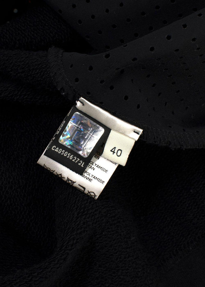 Fendi Black Karlito Perforated T-Shirt