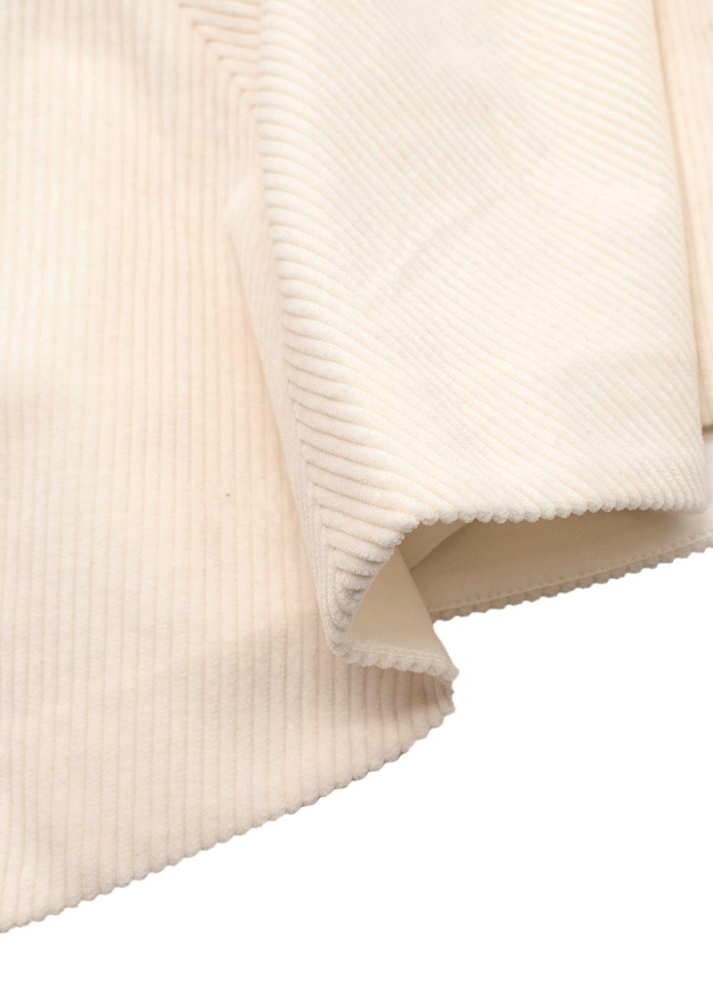 Brunello Cucinelli Cream Corduroy Skater Skirt