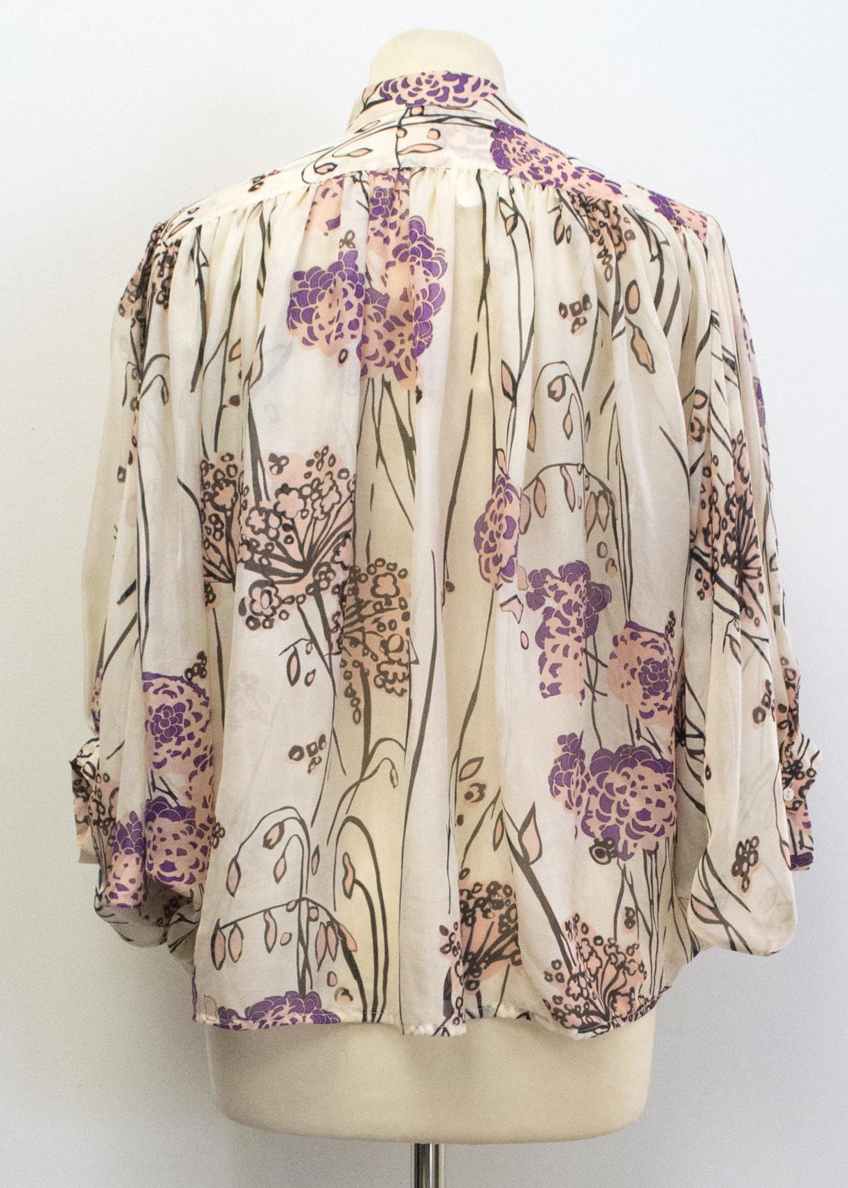 Designers Remix Charlotte Eskildsen cape sleeve floral shirt
