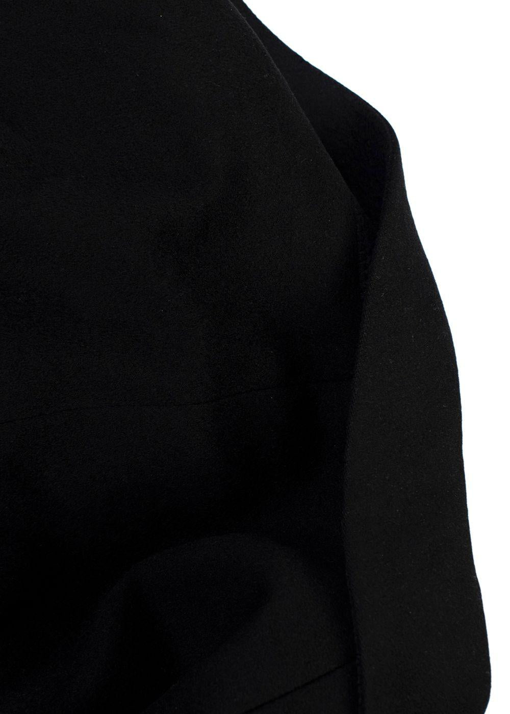 Torrente Black Wool Longline Coat