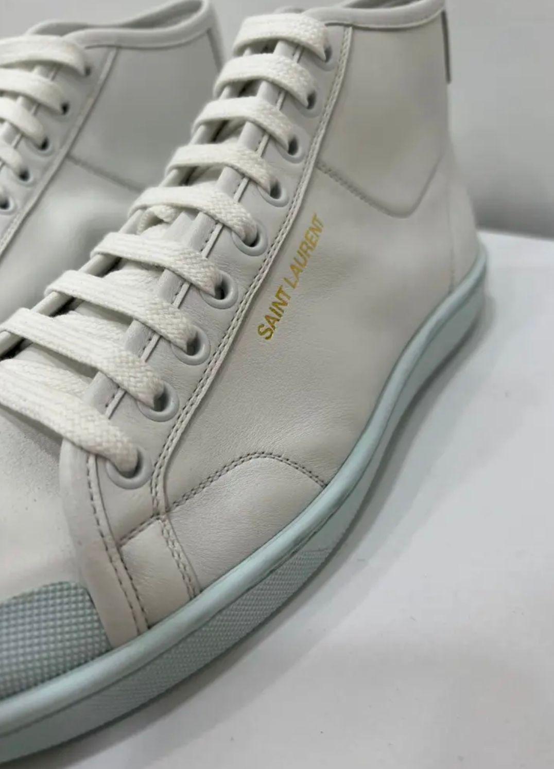 Saint Laurent White Donna High Top Sneakers