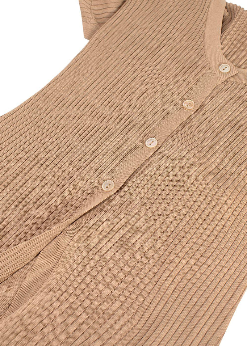 Aya Muse Beige Ribbed Tank Top