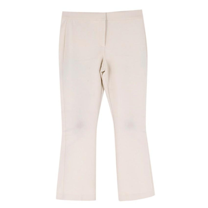 Theory White Slim Fit Cropped Trousers