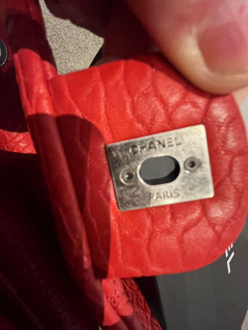 Chanel Red Aged Calfskin Single Flap Bag