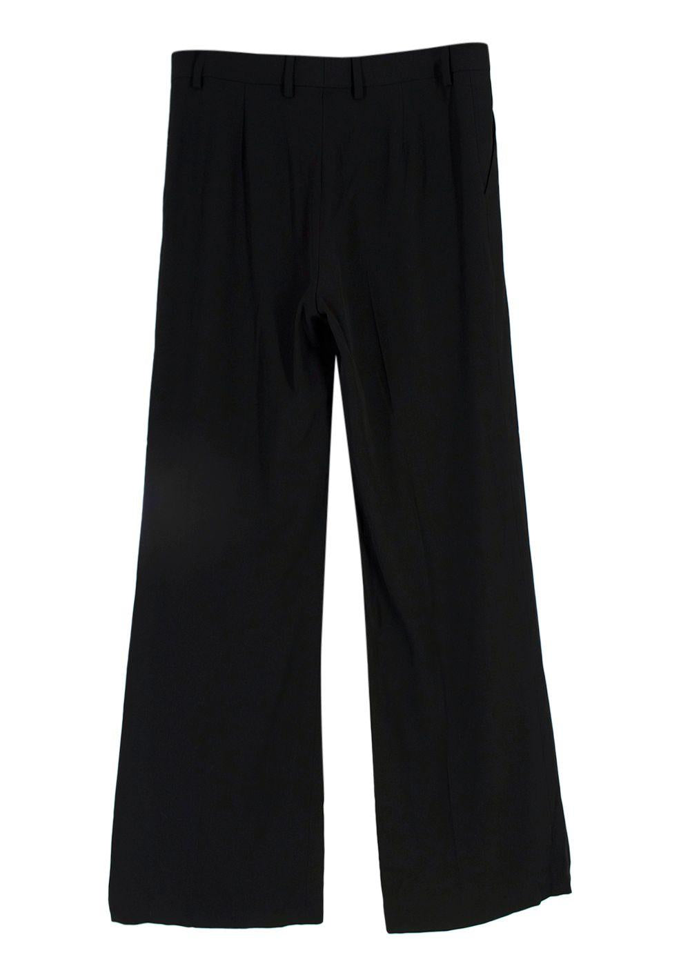 Petar Petrov Black Classic Wide Leg Trousers