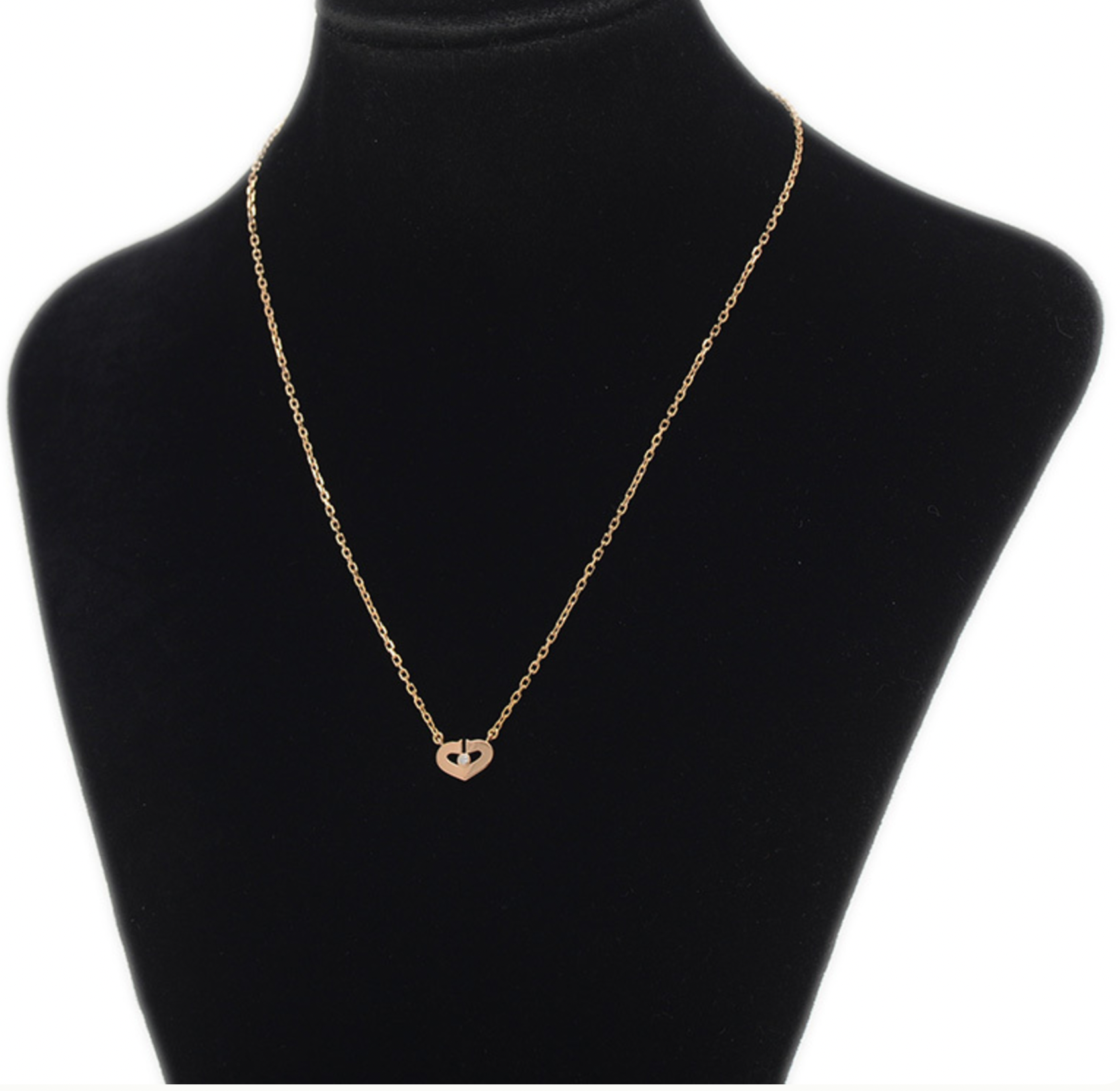 Cartier Rose Gold C Heart Necklace