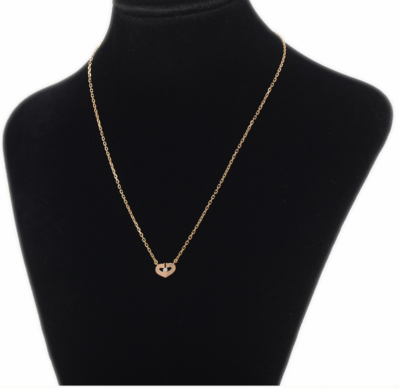 Cartier Rose Gold C Heart Necklace