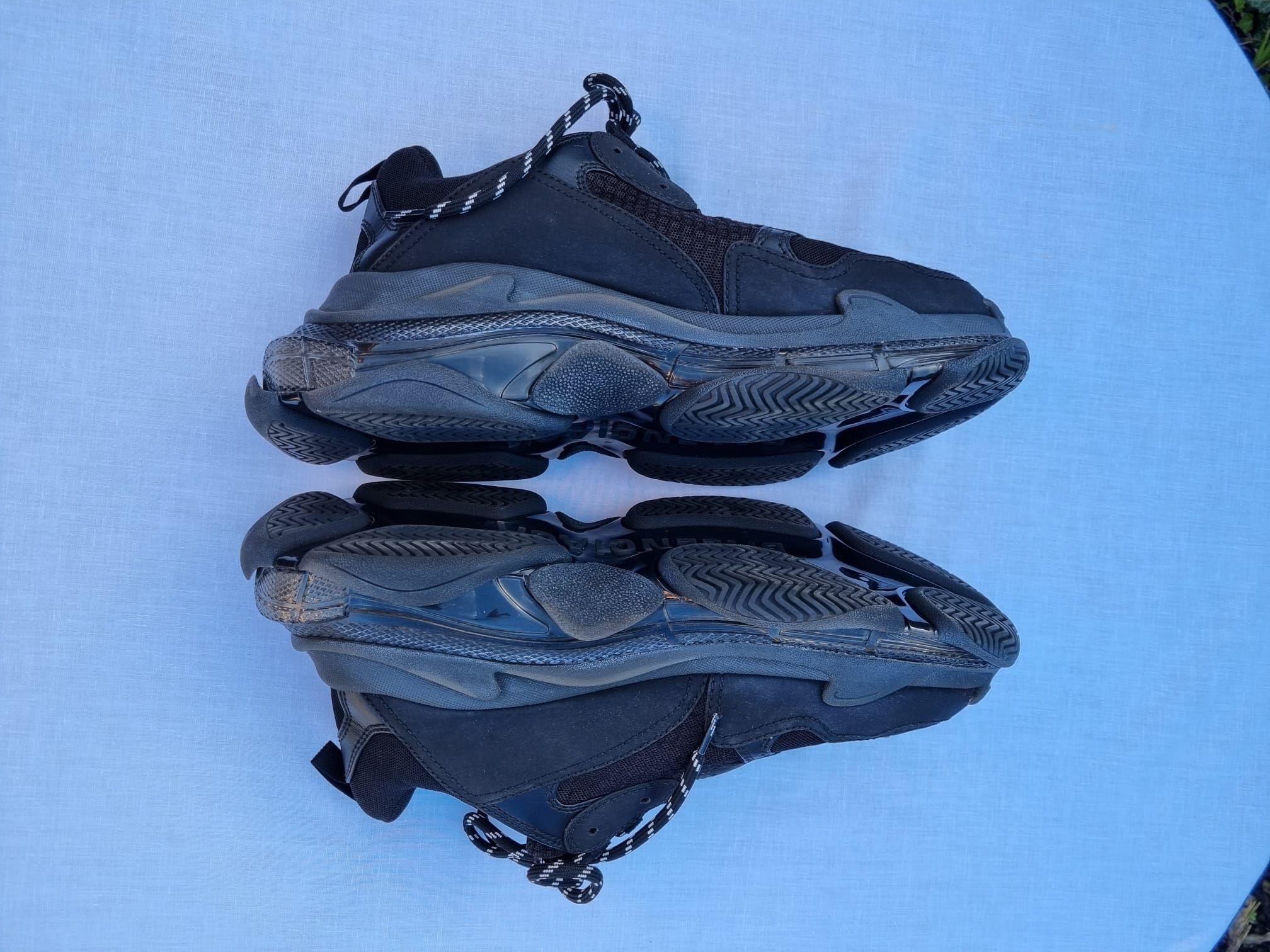 Black Triple S Chunky Sneakers