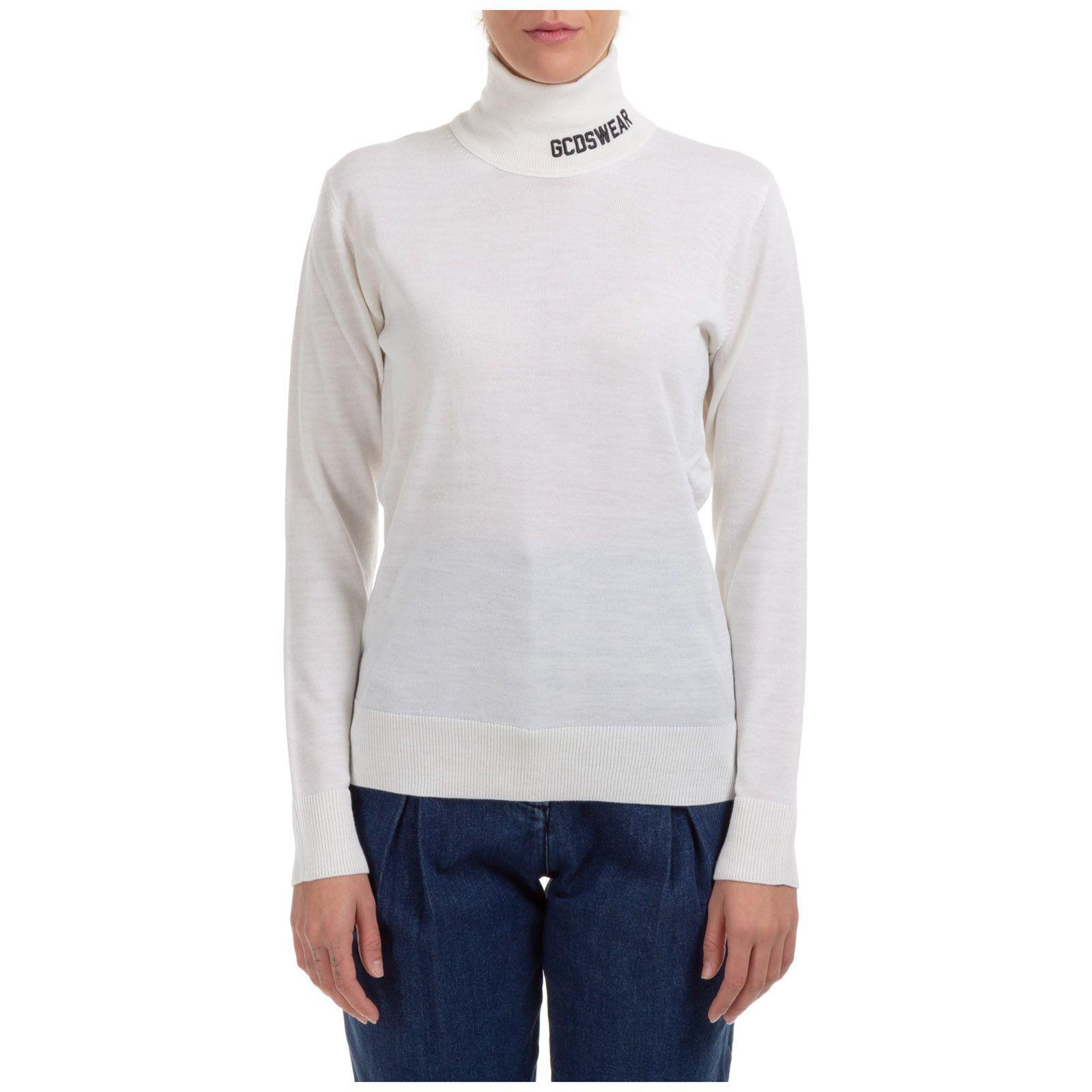 White Wool Blend Embroidered Jumper