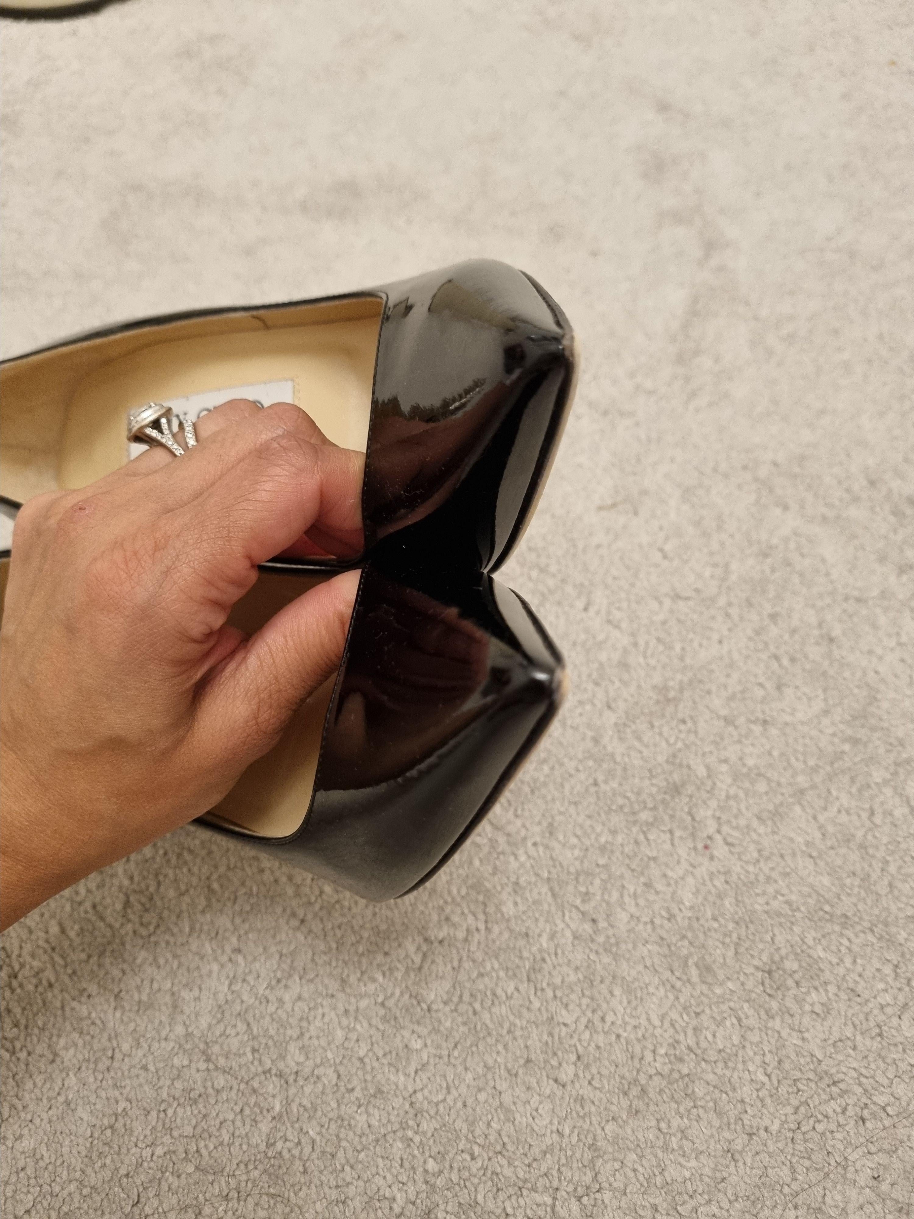 Jimmy Choo Black Patent Leather Stiletto Heel
