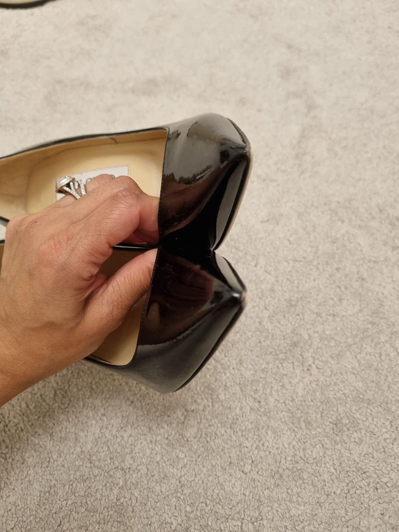 Jimmy Choo Black Patent Leather Stiletto Heel