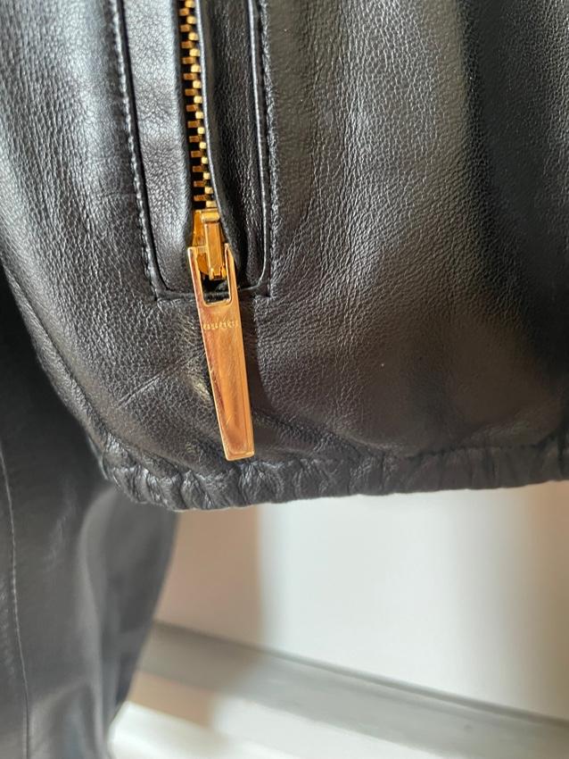 Gucci Black Belted Leather Jacket