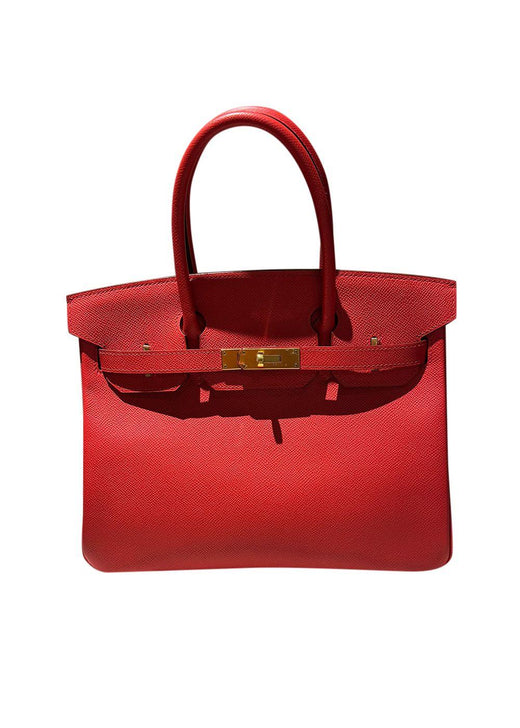 Hermes Birkin 30 Retourne in Rouge Tomate Epsom Leather with Gold Hardware