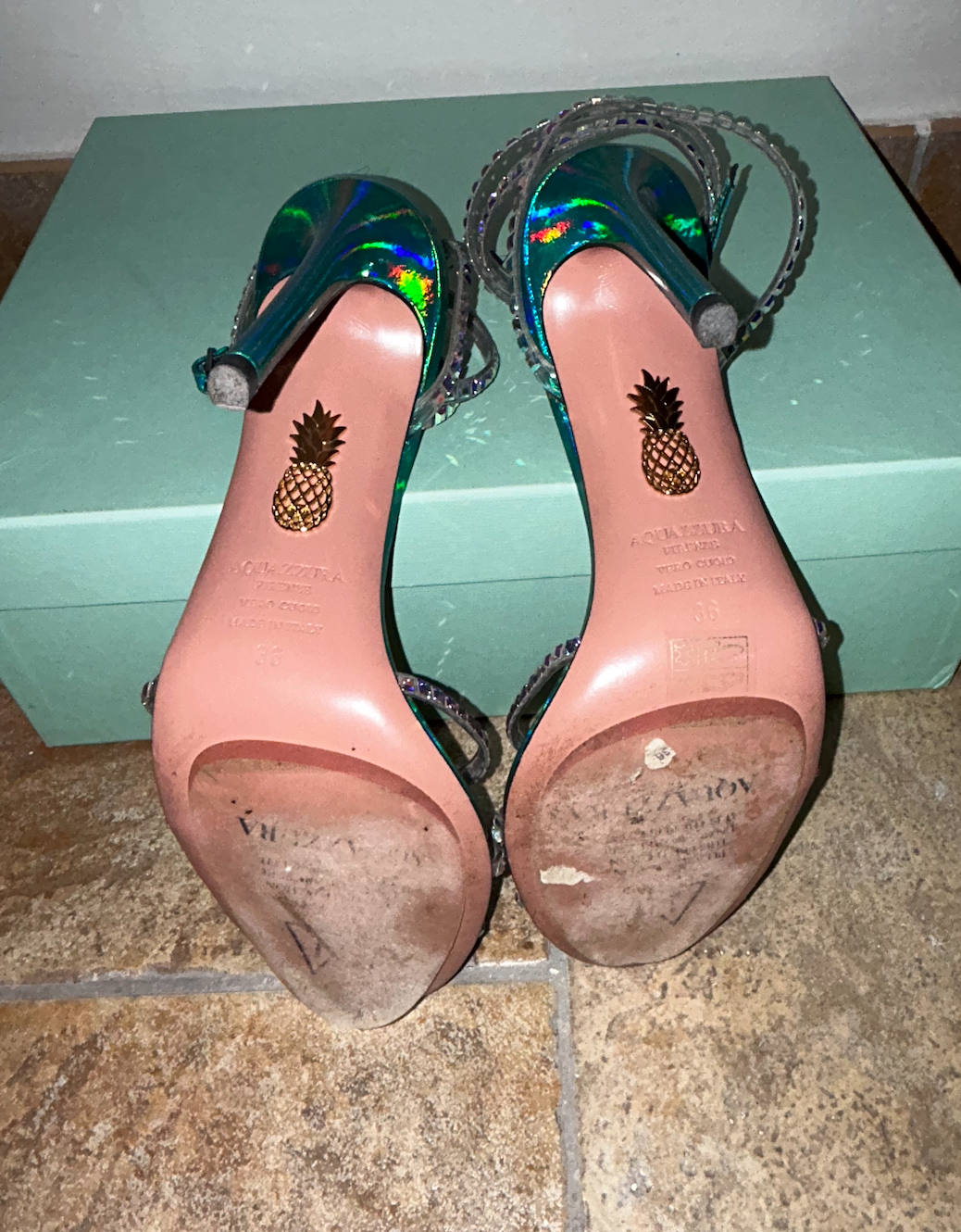 Crystal Embellished Dance Plexi Sandals