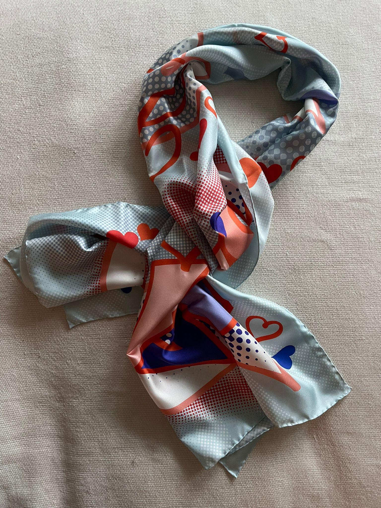 Etole Love Printed Silk Stole