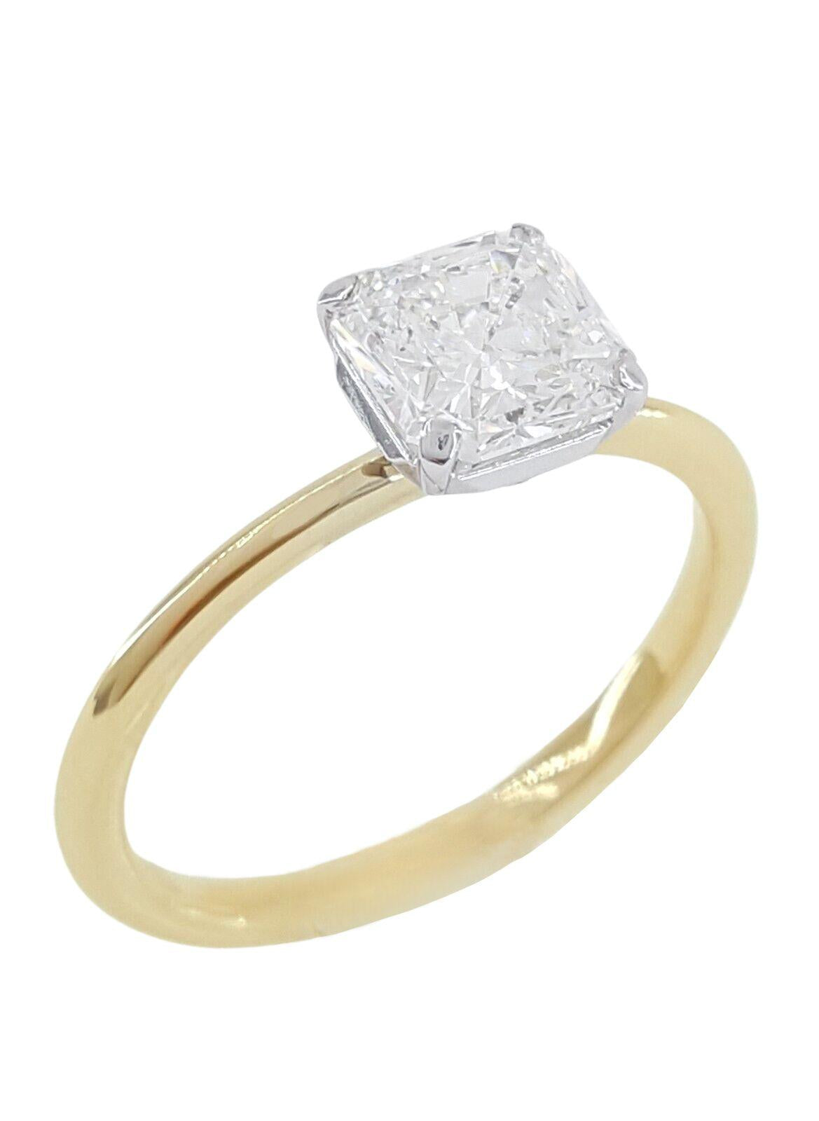 Verde 1ct IGI Certified Lab-grown Radiant Cut Solitaire Diamond Ring