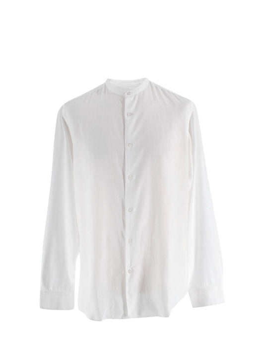 Dries Van Noten White Collarless Shirt