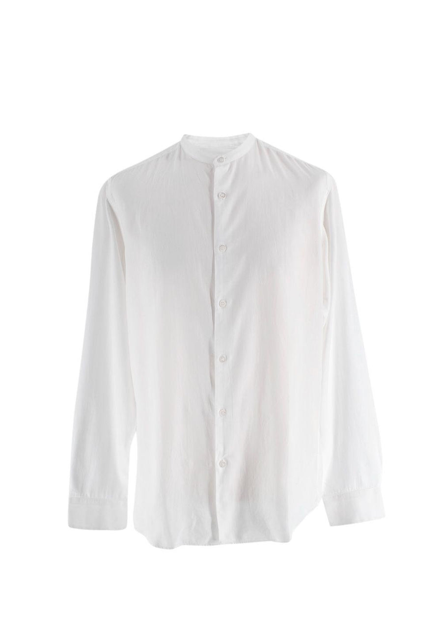 Dries Van Noten White Collarless Shirt
