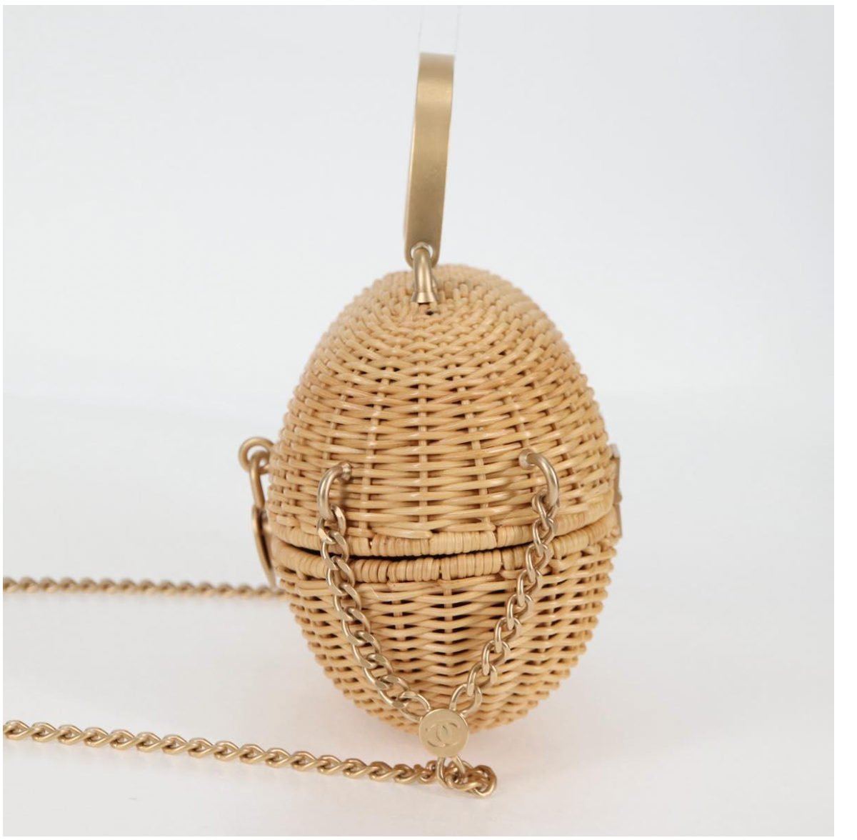 Chanel Heart Padlock Wicker Bag