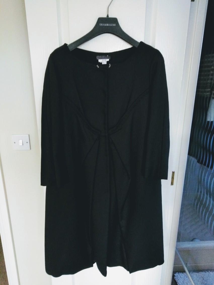 Alberta Ferretti cotton black winter coat