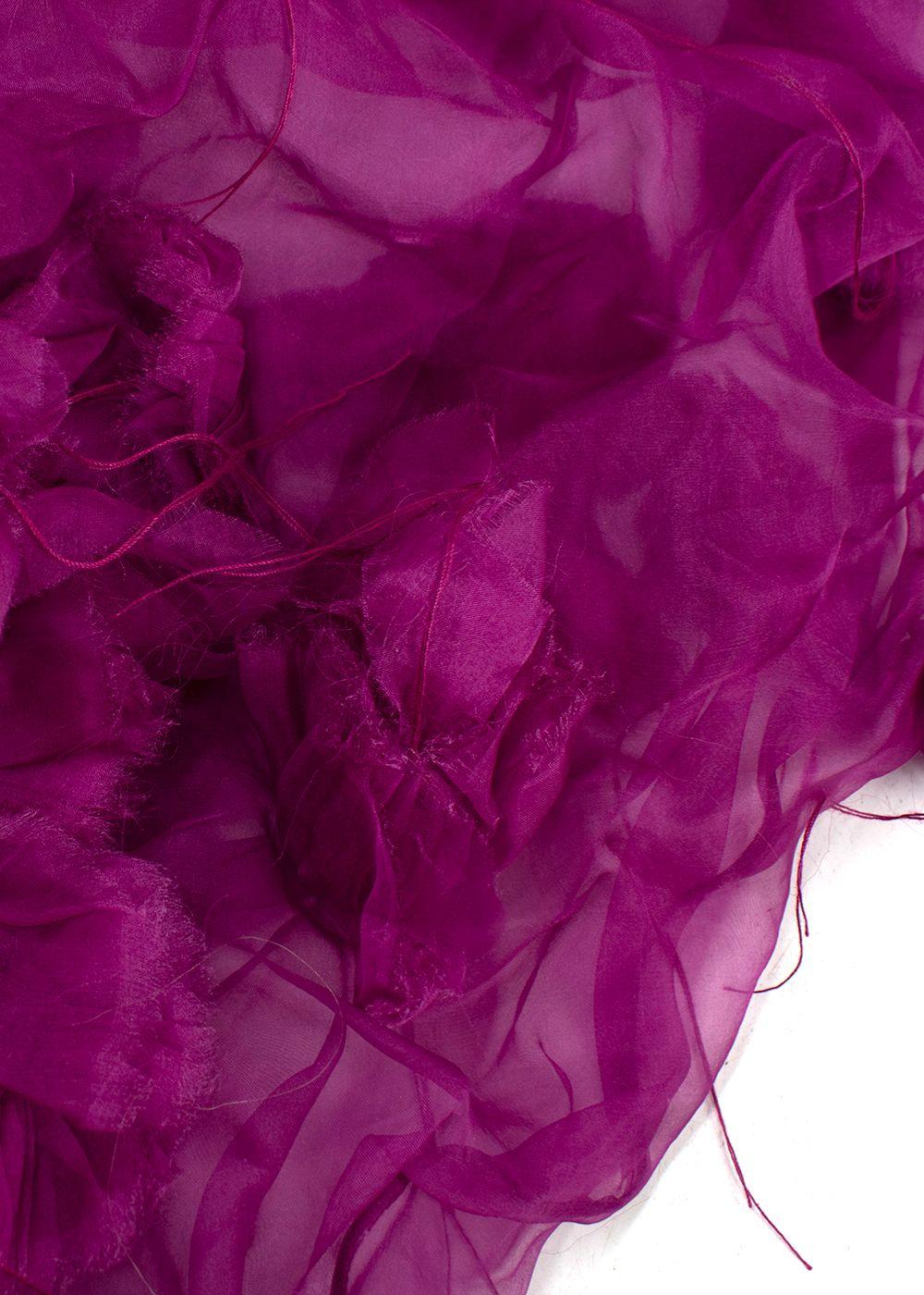 Roksanda Purple Silk Tulle Floral Applique Dress