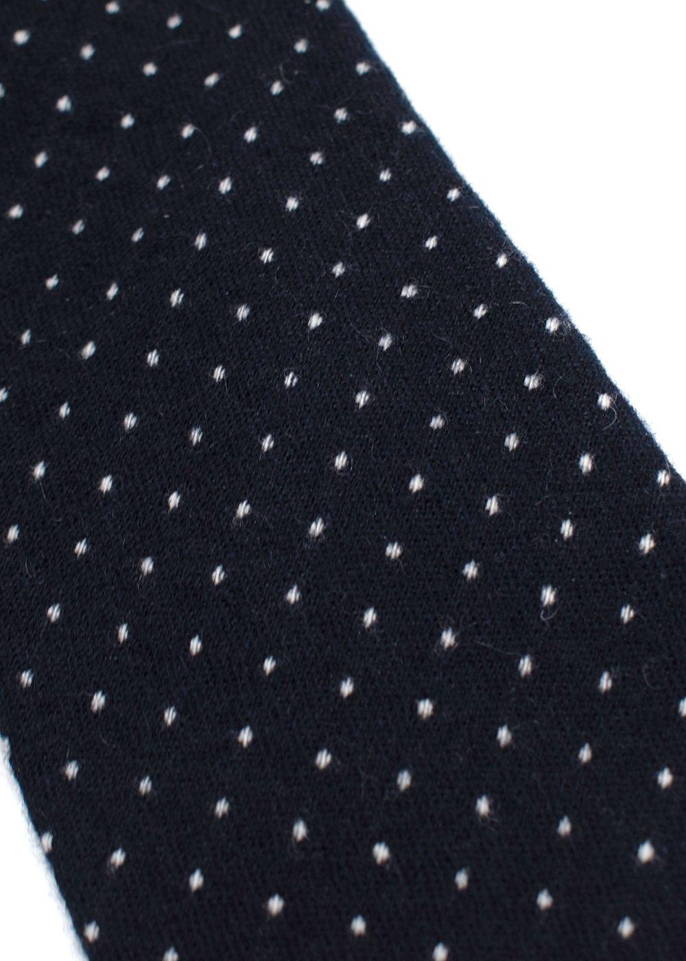 Turnbull Asser Black with Blue and White Dots Tie