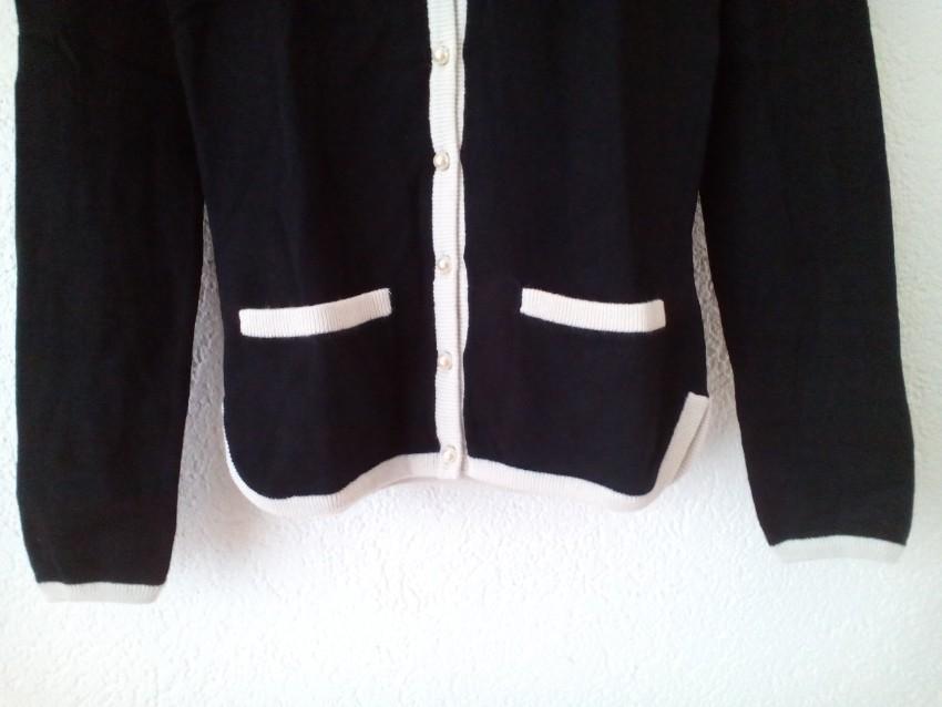 Dolce & Gabbana Black & White Knit Cardigan