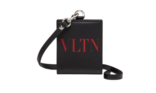 Valentino Black Foldable Wallet on Strap