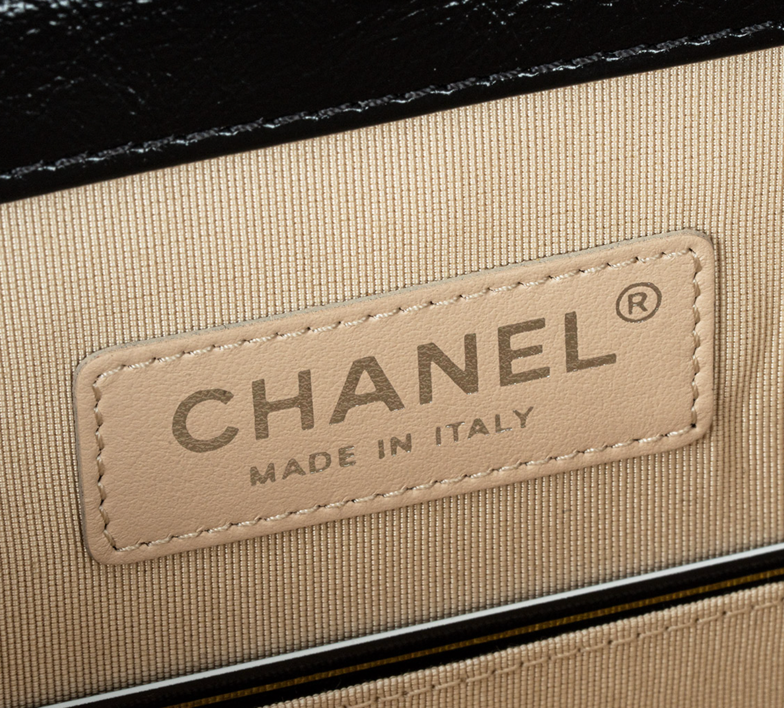 black lambskin & natural rattan Vanity Case bag