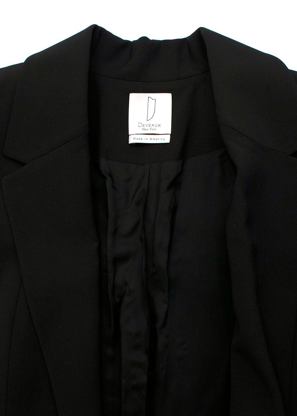 Black Longline Single-Breasted Blazer / Jacket