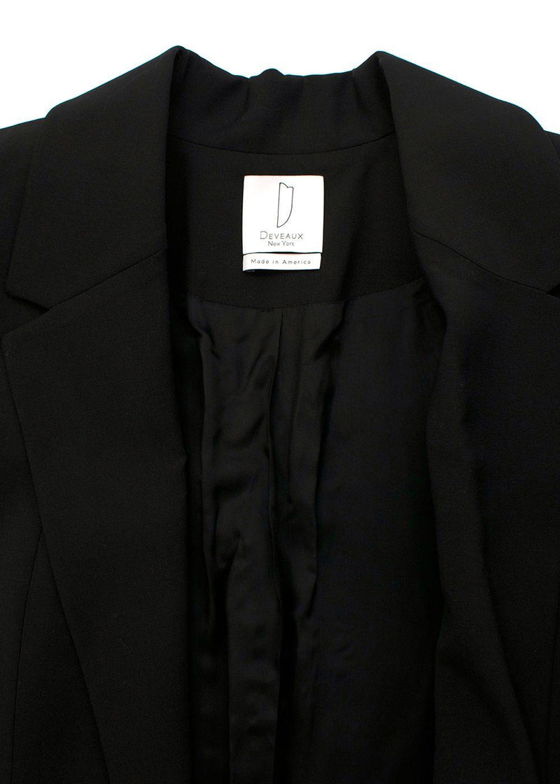 Black Longline Single-Breasted Blazer / Jacket