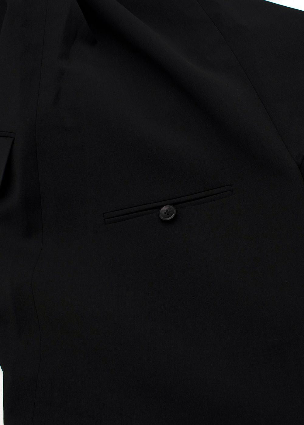 Black Longline Single-Breasted Blazer / Jacket