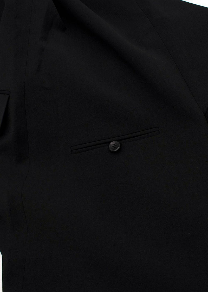 Black Longline Single-Breasted Blazer / Jacket